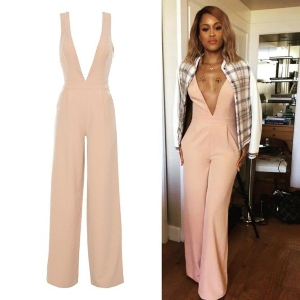 House London Low V Neckline Jumpsuit